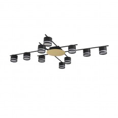 8304/10C Comfi Gold/Black, Metal/Acrylic ჭერი GX53 LED 10*7W 220V BENUA