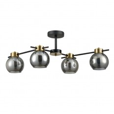8059/4C COMFI LN24 черный, медь/дымчатый металл/стекло Люстра потолочная E27 4*60W 220V EMINA