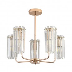 8347/5 CLASSI золото/прозрачный, металл/хрусталь Люстра подвесная E14 5*40W 220V FAVLA