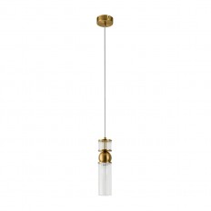 8276/1A Mooderni Brass/გამჭვირვალე, ლითონის/მინის სუსპენზია E14 1*40W 220V დენვერი