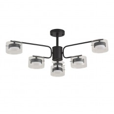8349/6C COMFI черный/прозрачный, металл/стекло Светильник потолочный LED GX53 6*7W 220V NATALINA