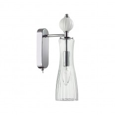 8268/1W NEOCLASSI хром/белый/прозрачный, металл/керамика/стекло Бра Е14 1*40W 220V EMILY