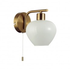 8278/1W მოდერნული სპილენძი/თეთრი, მეტალი/ჭიქა bra e14 1*40W 220V Carmela