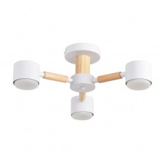 8306/3C Comfi თეთრი, ლითონის/ხის ჭერის შუქი GX53 LED 3*7W 220V VUDI