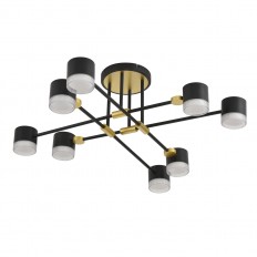 8307/8c Comfi ოქრო/შავი, ლითონის ჭერი GX53 LED 8*7W 220V LENIANA