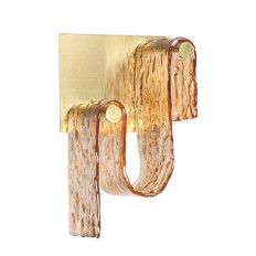 5105/11WL L-VISION ODL26 ოქროს ფრჩხილი/ქარვის ლითონი/მინის კედლის ნათურა LED x 11W 4000K ნაკადი