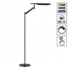 359542 LEDO NT25 000 შავი იატაკის ნათურა Dimmir. შეცვლის ფერით. ხასიათი. (საკონტროლო- სენსორი) IP20 LED 14W 100-240V