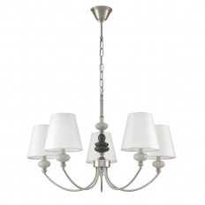 8283/5 CLASSI никель/белый, металл/керамика/текстиль Люстра Е14 5*40W 220V KENTUKI