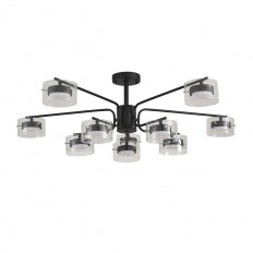 8349/10C COMFI черный/прозрачный, металл/стекло Светильник потолочный LED GX53 10*7W 220V NATALINA