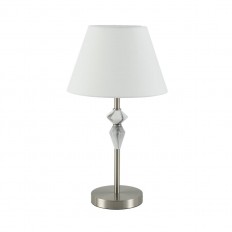 8274/1T CLASSI никель/белый/серый, металл/керамика/ткань Настольная лампа Е14 1*40W 220V VERMONT