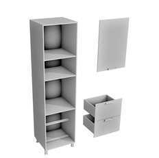 კარადა პენალი ღუმელისთვის ПД 600 LAVANDA 600 მმ