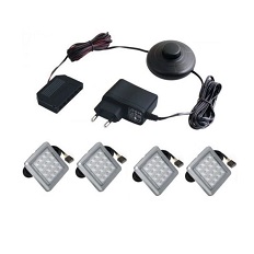 განათება 4xLED 2400AO04 ვიტრინისთვის 24ZRJU05 EVORA (Abisko Ash/Lefkas Oak მუქი)