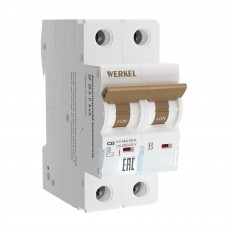 თვითმფრინავის წრიული ამომრთველი 2p 25 A C 6 KA W902P256