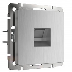 W1181009 Werkel Розетка Ethernet RJ-45 (cеребряный рифленый)