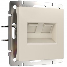 ორმაგი Ethernet RJ-45 (Ivori Matte) W1181162
