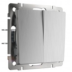 Выключатель Werkel W1120009 cеребряный рифленый