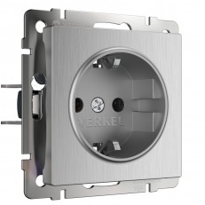 Розетка Werkel W1171009 cеребряный рифленый