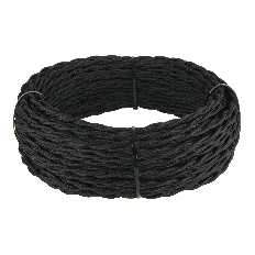 W6452308 Werkel რეტრო კაბელი გრეხილი 2x2.5 (შავი) 20 მ