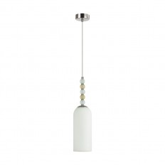 8271/1A Neoclassi Chrome/Blue/ყვითელი/თეთრი, ლითონის/მინის სუსპენზია E14 1*40W 220V Tracy