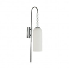 8270/1W Neoclassi Chrome/White, Metal/Glass of Sconces E14 1*40W 220V Tracy