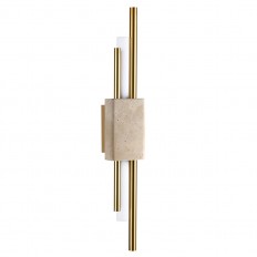 7034/10WL L-Vision ODL26 კედლის ნათურის ნათურა ქვა/აკრილი/ლითონი IP20 LED 10W 3000K 220V ტრავერტინი