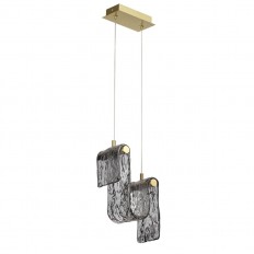 5106/11L L-VISION ODL26 GOLD BRACING/SMOKY METAL/SUBSTER GLASS LED x 11W 4000K ნაკადი