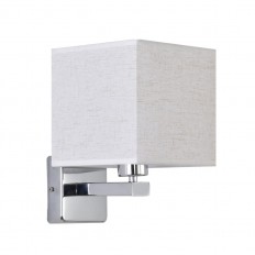 8360/1W Classi Chrome/Beige Metal/Tekstil E27 60W 240V Norman
