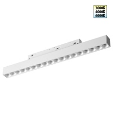 359622 Shino NT25 000 თეთრი ტრეკის ნათურა დაბალი. საბურავის მილსადენი გადართვით. TSV. ხასიათი. IP20 ხელმძღვანელობდა 3000K
