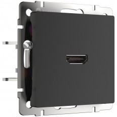 Розетка Werkel WL08-60-11/ HDMI (черный матовый)