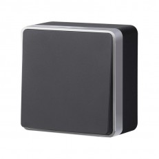 Выключатель Werkel W5010034 черный с серебром