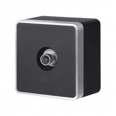 Розетка Werkel W5083034 черный с серебром