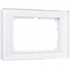 W0081101 Werkel Рамка для двойной розетки Favorit (белый,стекло)