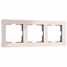 Рамка Werkel Acrylic на 3 поста айвори W0032743 4690389186295
